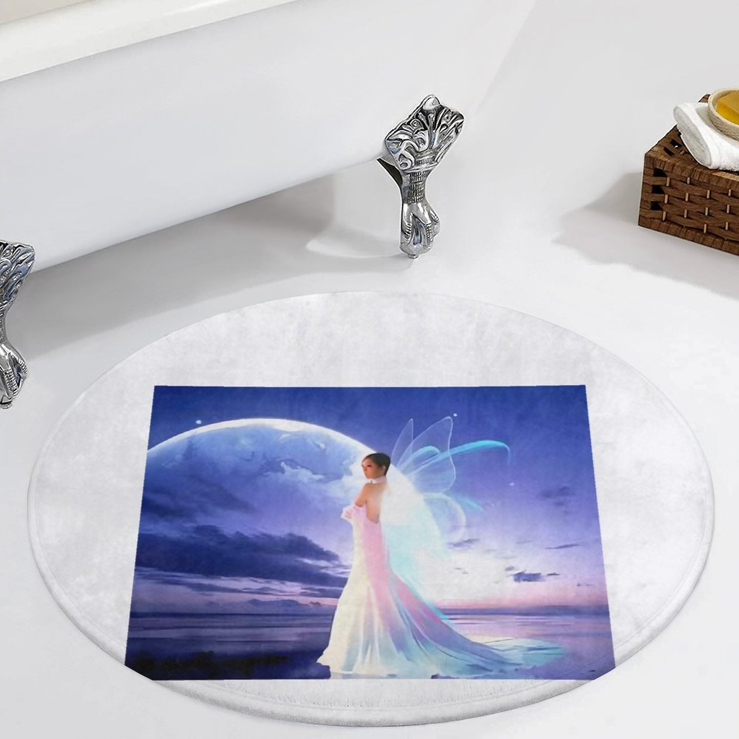 Round Coral Velvet Warm Floor Mat