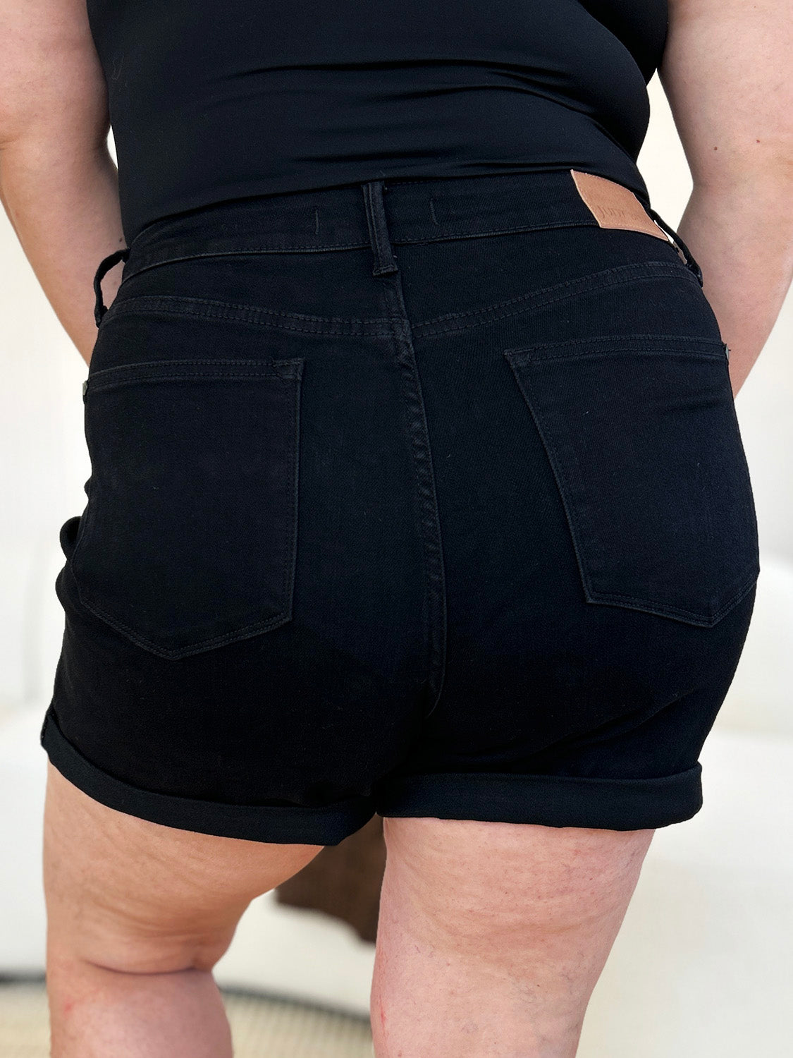 Judy Blue Full Size High Waist Tummy Control Cuffed Denim Shorts-SIZE 0-3XL