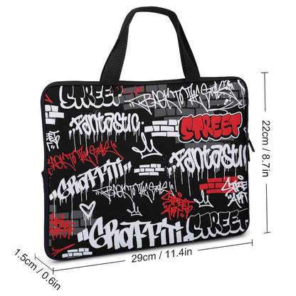 B/R/W GRAFFITI Custom Laptop Case