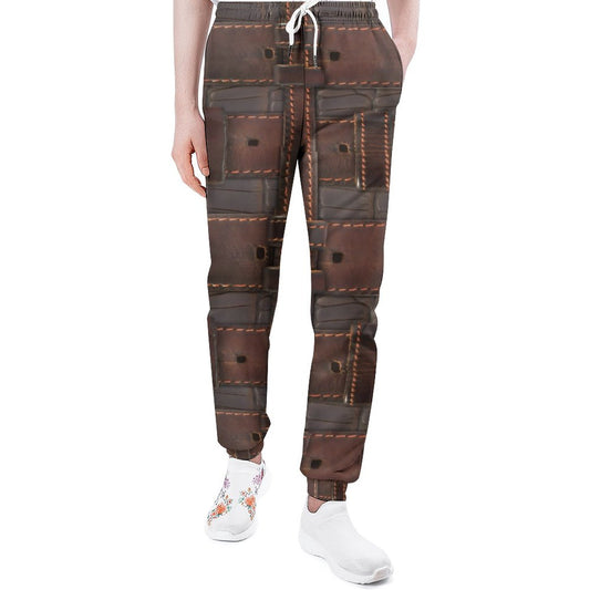 RUGGED LEATHER BUCKLE Print Sweatpants-SMALL-5XL