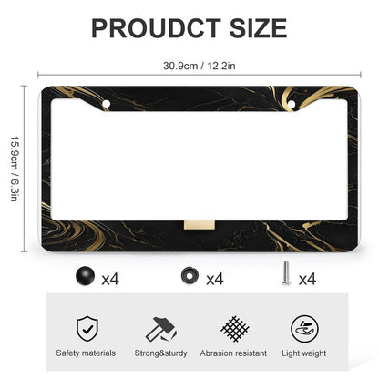 License Plate Frames with 2 Round Holes (1 Pair)
