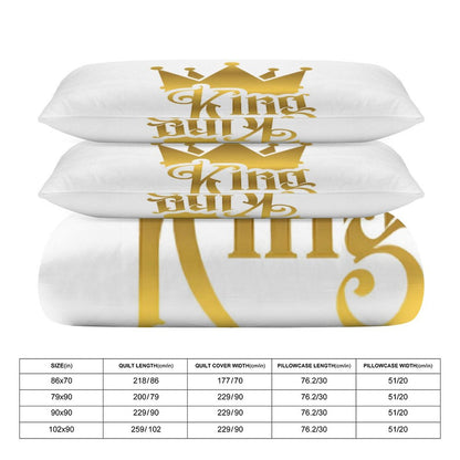 3-Piece Bedding Set-102"x90"/ 259x229cm (Dual-sided Printing)