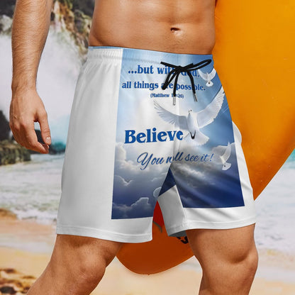 Men's Beach Shorts with 4 Pockets