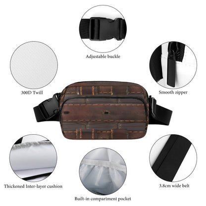 RUGGED LEATHER BUCKLE Print Bum Bag