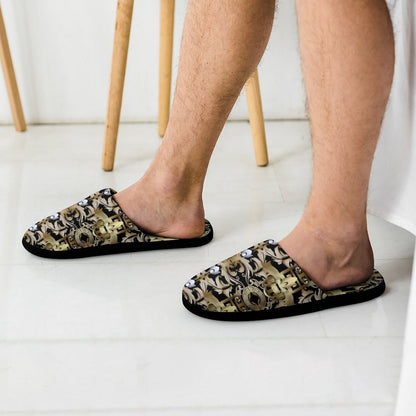 Flannel Men's Cotton Slippers