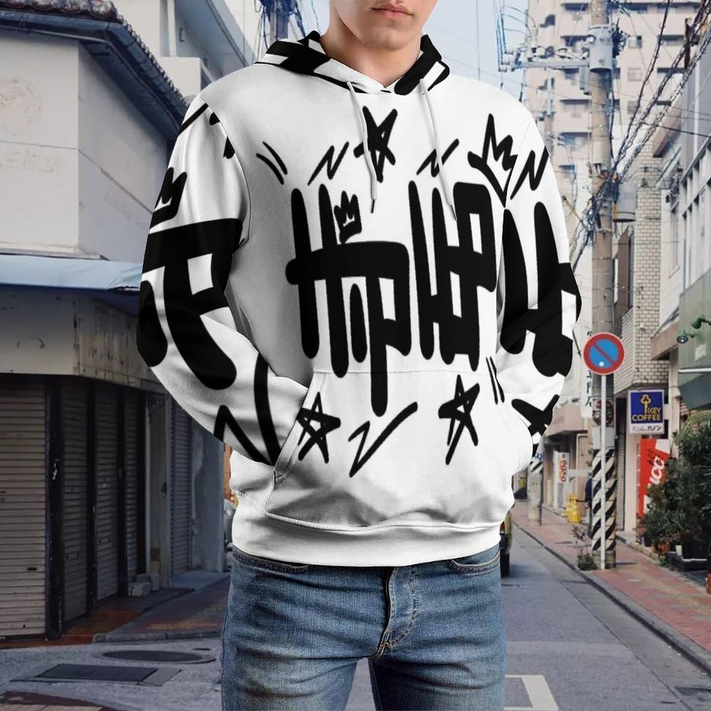 230gsm Men's Cool Hoodie with Double-layer Cap (All-Over Printing)
