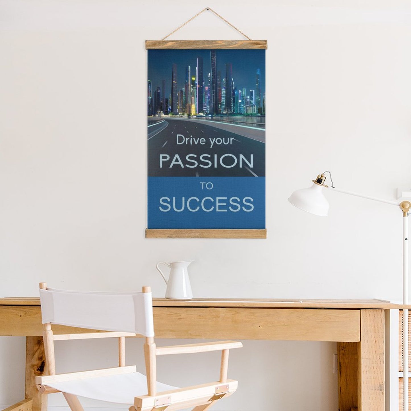 Framed Flax Painting Wall Decor
