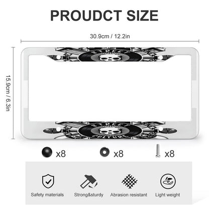 License Plate Frames with 4 Round Holes (1 Pair)