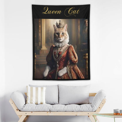 Wall Art with Vertical Tapestry