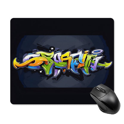 COLORFUL GRAFFITI Square Mouse Pad