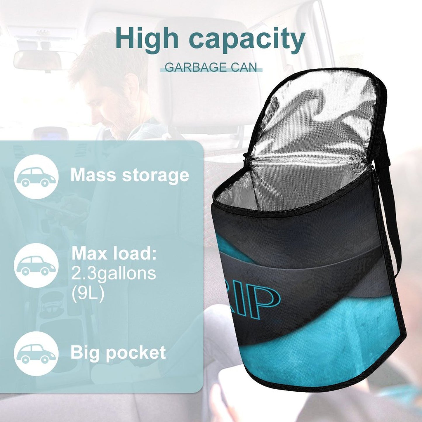 Collapsible Car Trash Bin