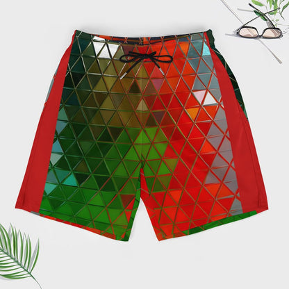 GLASS PRISM Men's Hawaiian shorts with 4 Pockets-SMALL-3XL
