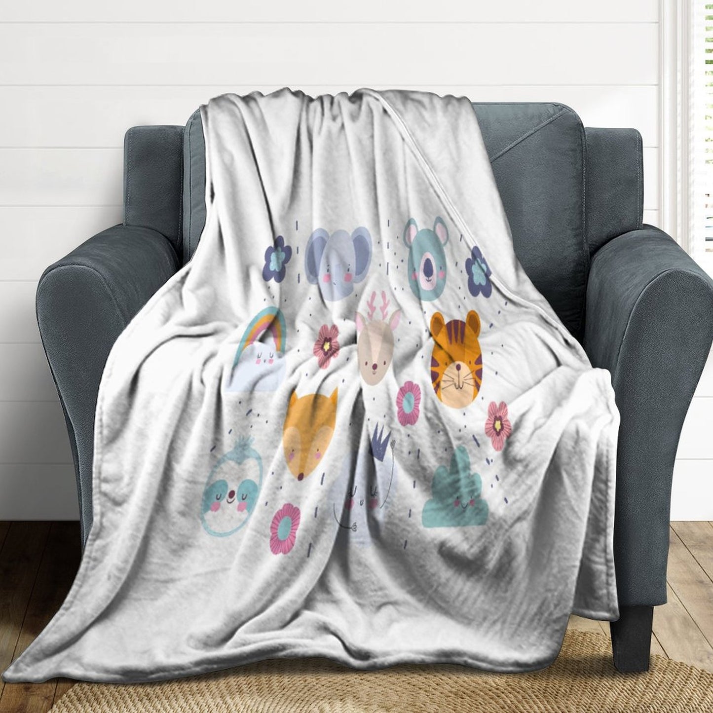 250gsm Flannel Throw Blanket-60"x80"