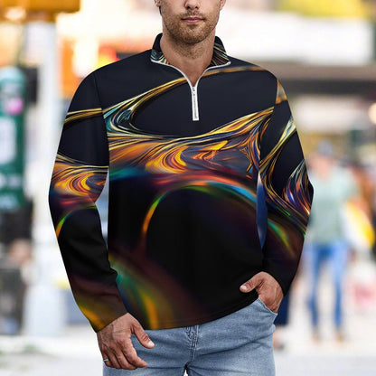 300gsm Men's Polo Sweatshirt LM111 (All-Over Printing)