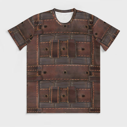 RUGGED LEATHER BUCKLE Print Short Sleeve-*XS-6XL