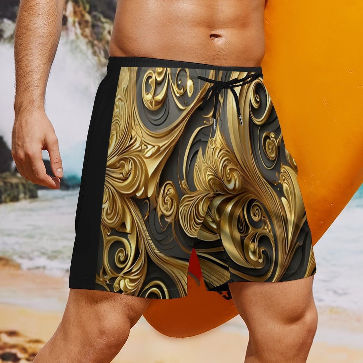 Men's Beach Shorts with 4 Pockets