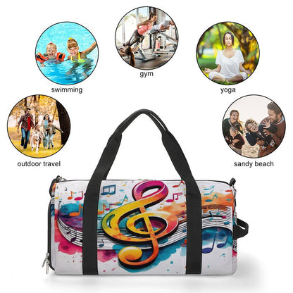 MUSIC GRAFFITI Oxford Gym Duffle Bag