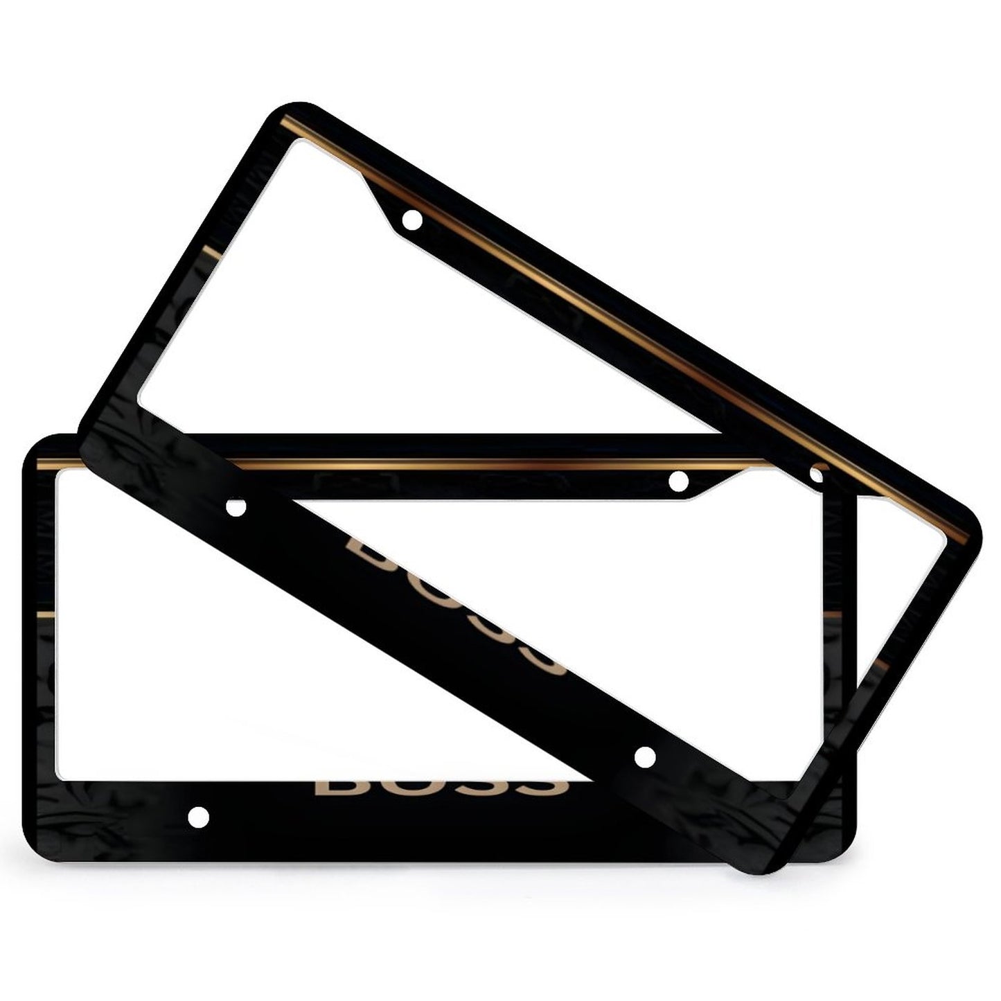 License Plate Frames with 4 Round Holes (1 Pair)