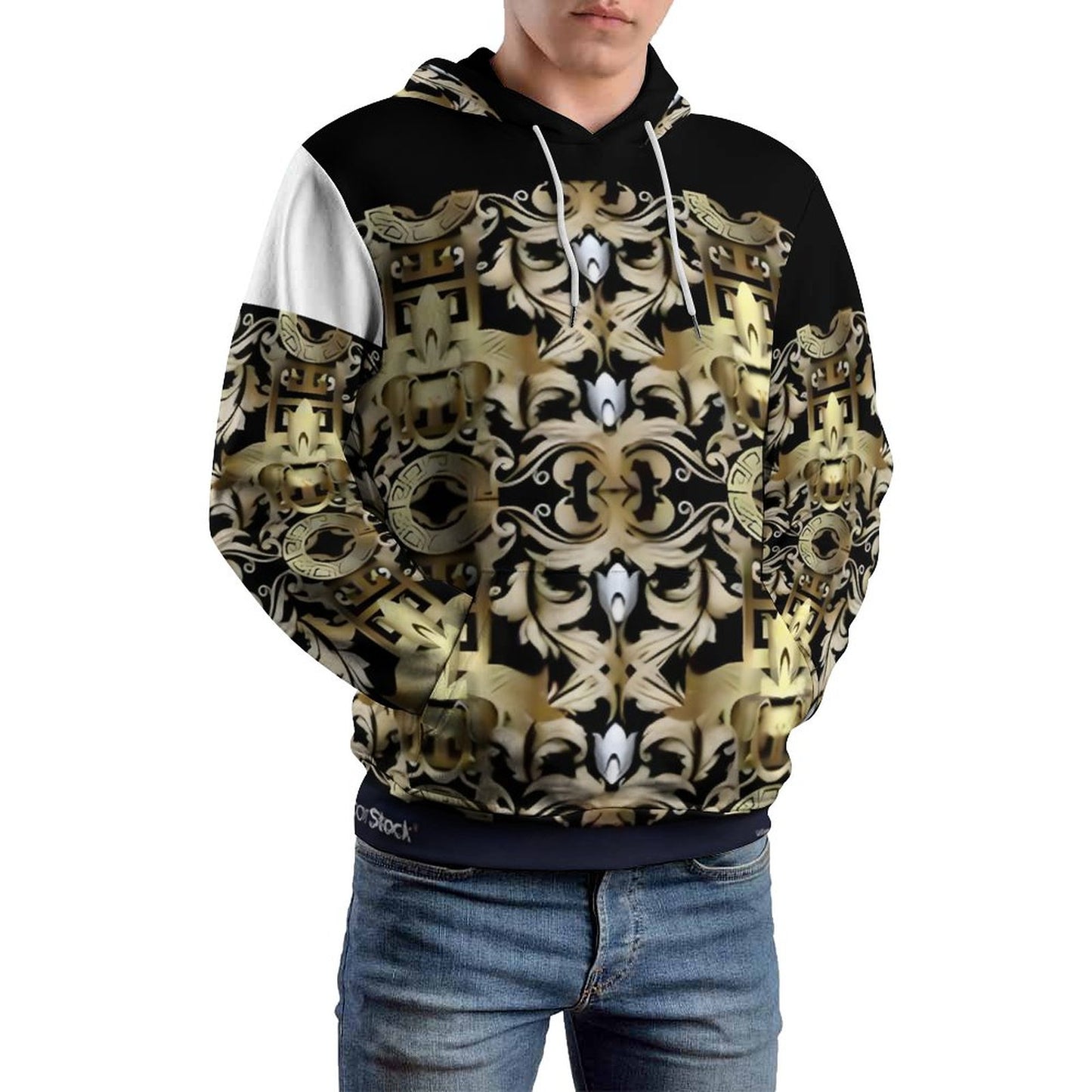 230gsm Men's Personalized Hoodie with Double-layer Cap (All-Over Printing)