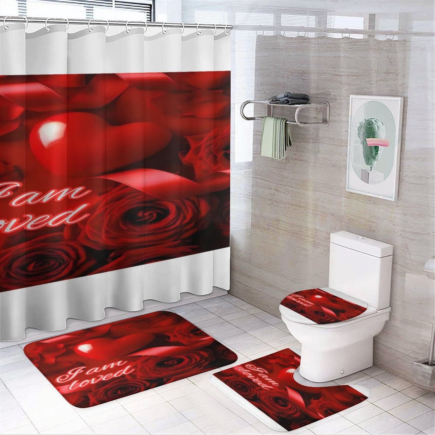 Bathroom 4-Piece Set(One-sided Printing)