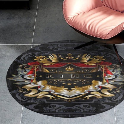 Round Coral Velvet Warm Floor Mat
