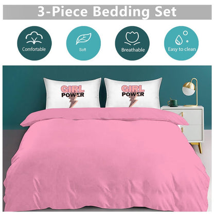 3-Piece Bedding Set-86"×70"/ 218×177cm (Dual-sidede Printing)