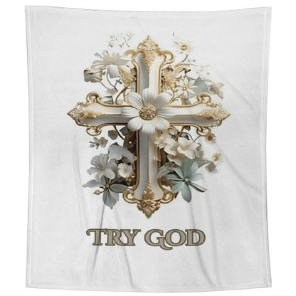 280gsm Flannel Blanket-70"x80" (Dual-sided Printing)-TRY GOD