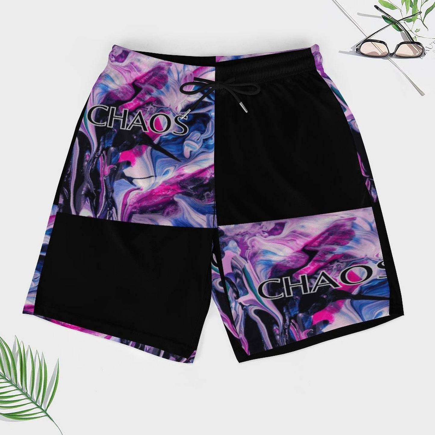 CHAOS Men's Beach/GYM Shorts with 4 Pockets-SMALL-3XL