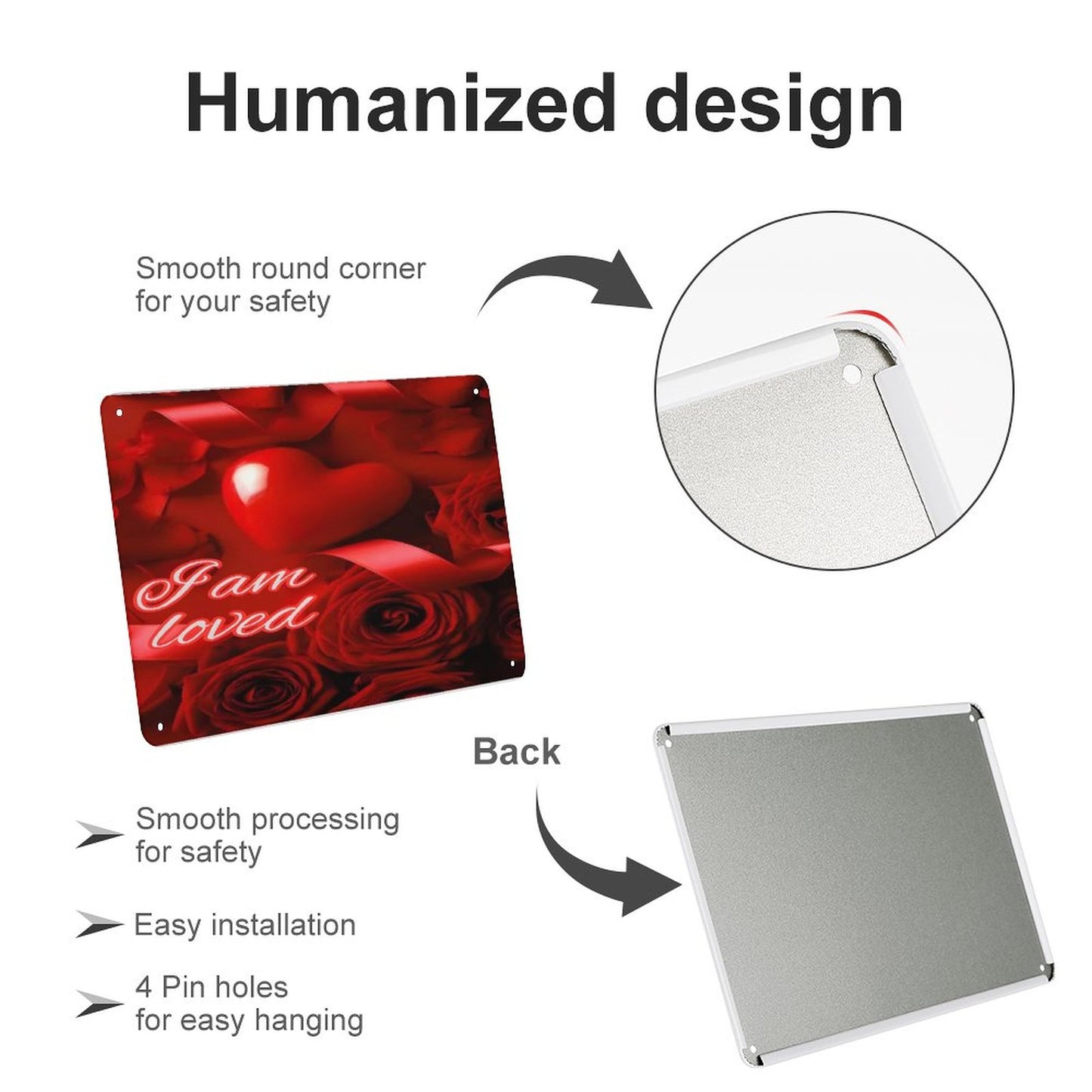 Horizontal Personalized Metal Wall Art Tin Sign-5.5"x7.9"/14x20cm