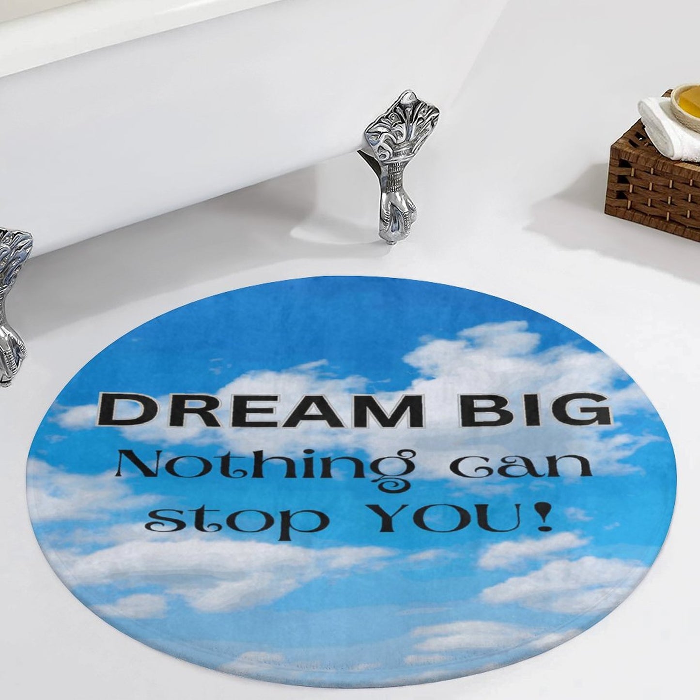 Round Coral Velvet Warm Floor Mat
