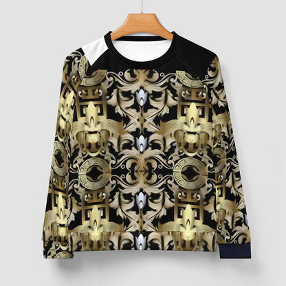 280gsm Men's Crewneck Sweatshirt Raglan A27H (All-Over Printing)