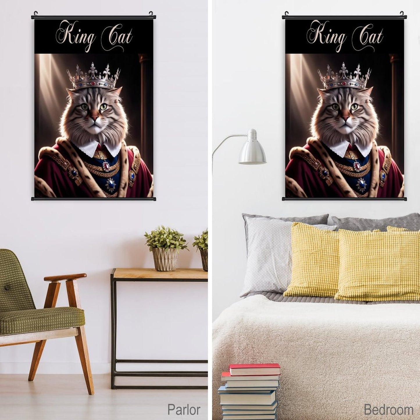 Canvas Hanging Poster with Scrolls-16"x24"/ 40x60cm