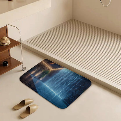 WALL WATERFALL Coral Velvet Rug-15.7"x23.6"/ 40x60cm