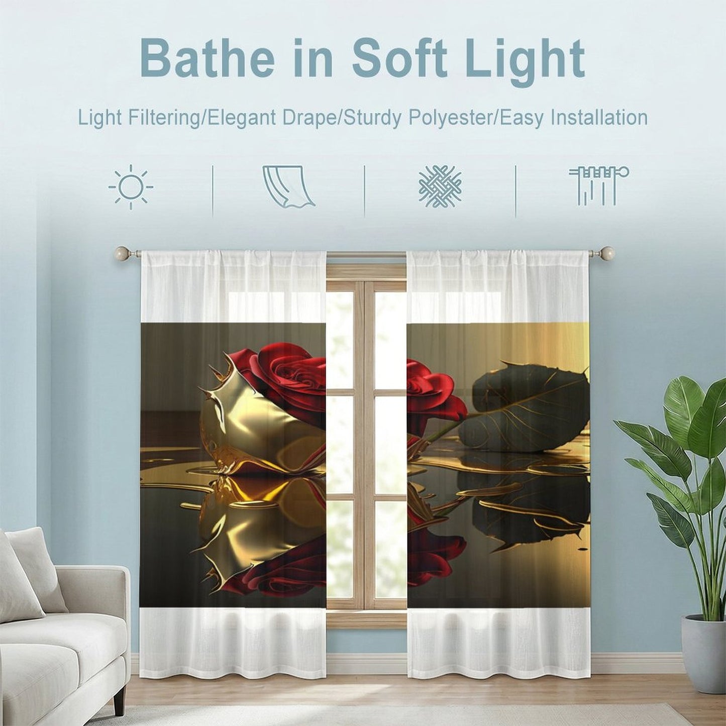 Sheer Curtain(All-Over Printing)