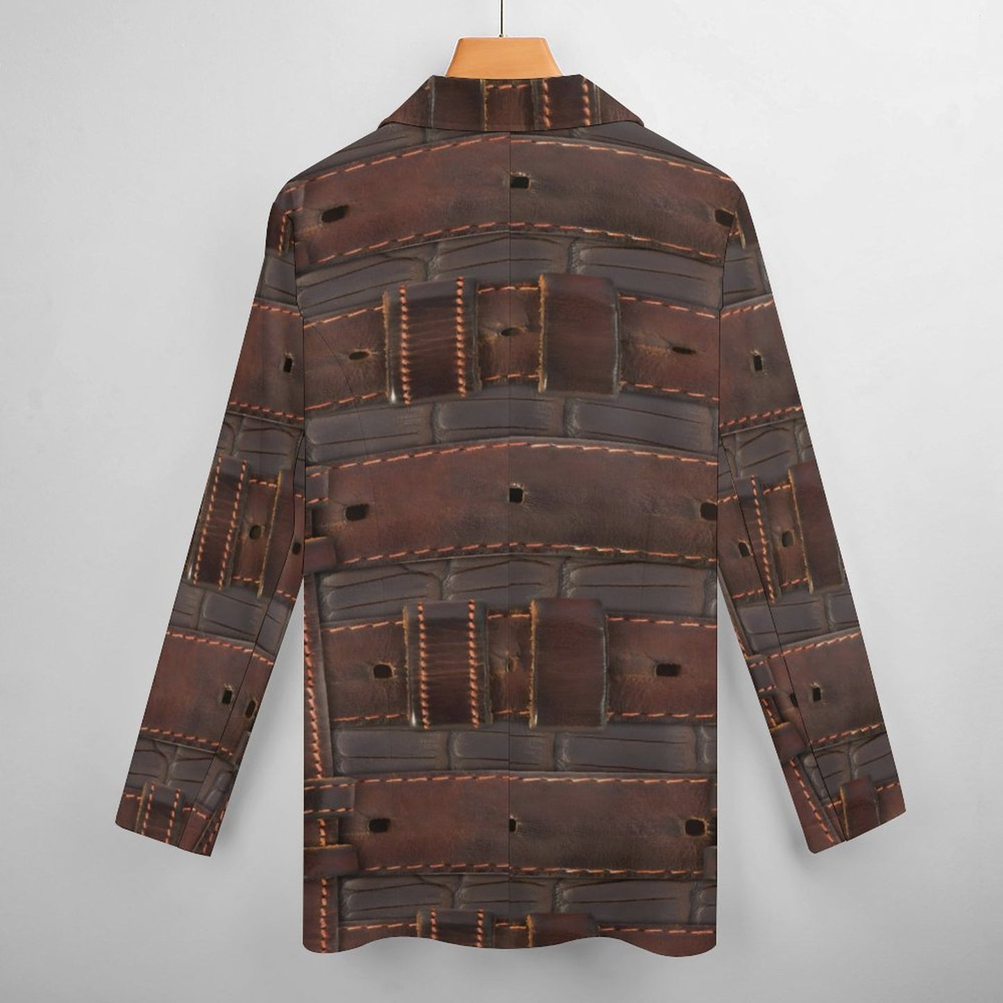 RUGGED LEATHER BUCKLE Print Women's Casual Blazer*2XS-2XL