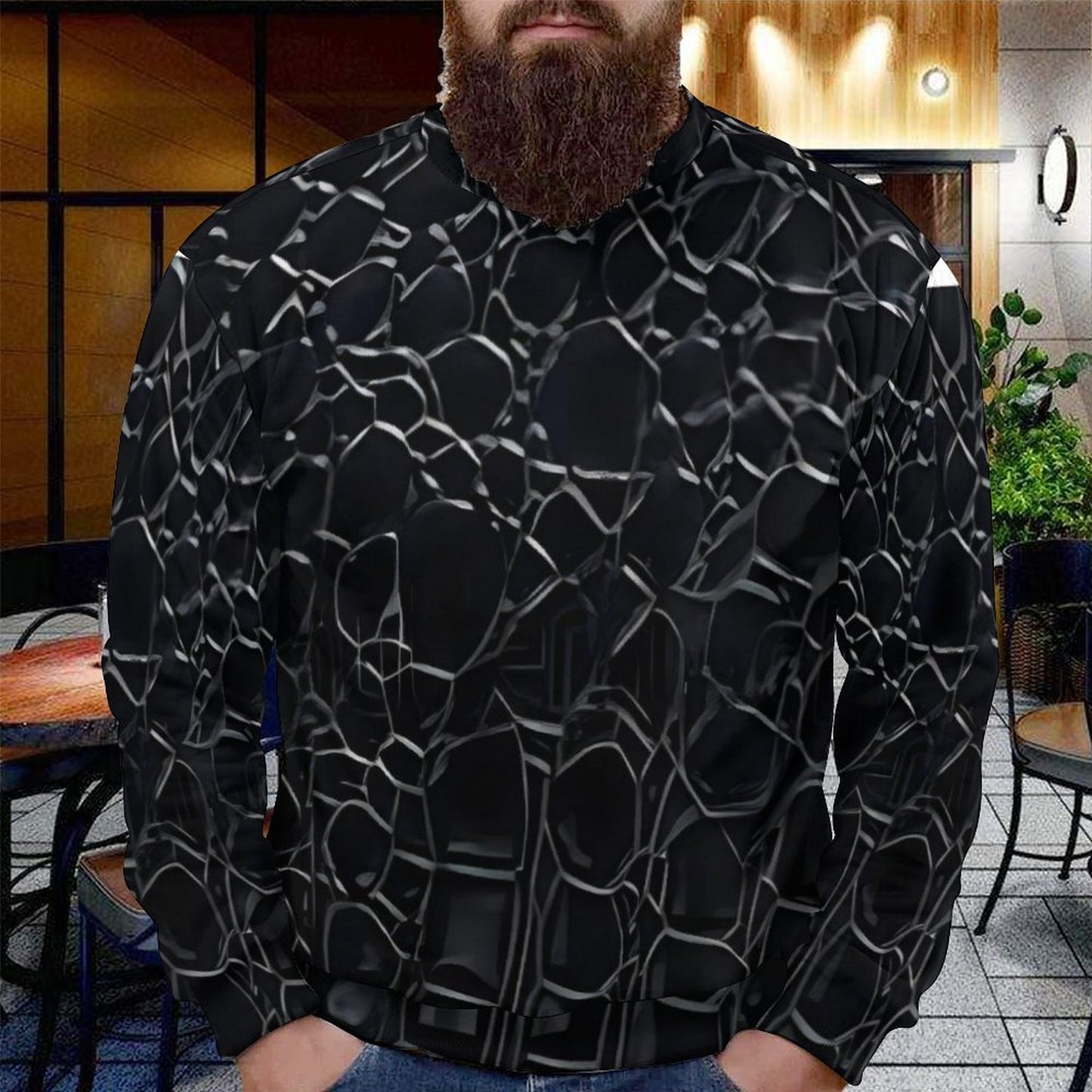 250gsm Round Neck Men's Sweatshirt 4T35 (All-Over Printing)
