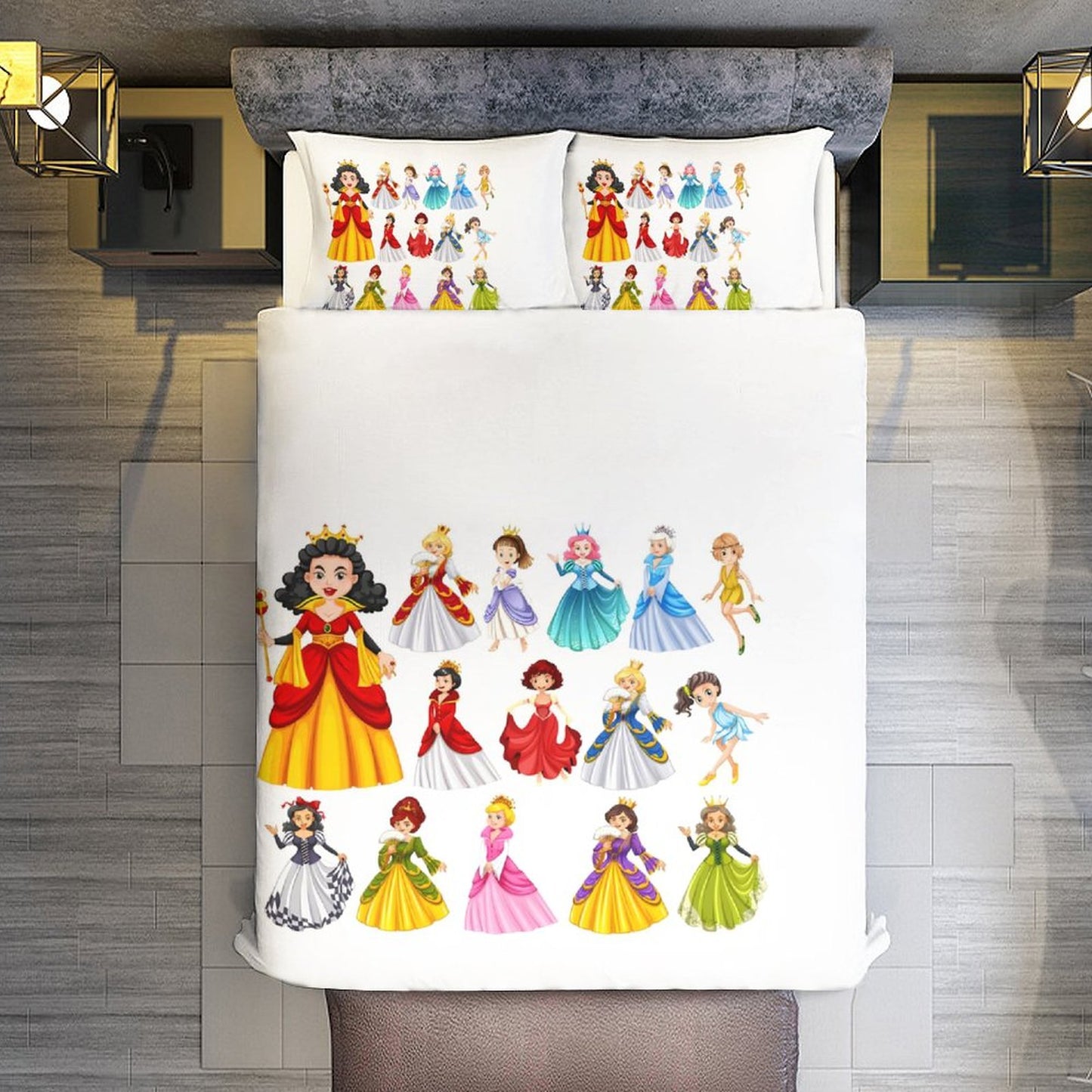 3-Piece Bedding Set-90"x90"/ 229x229cm (Dual-sided Printing)
