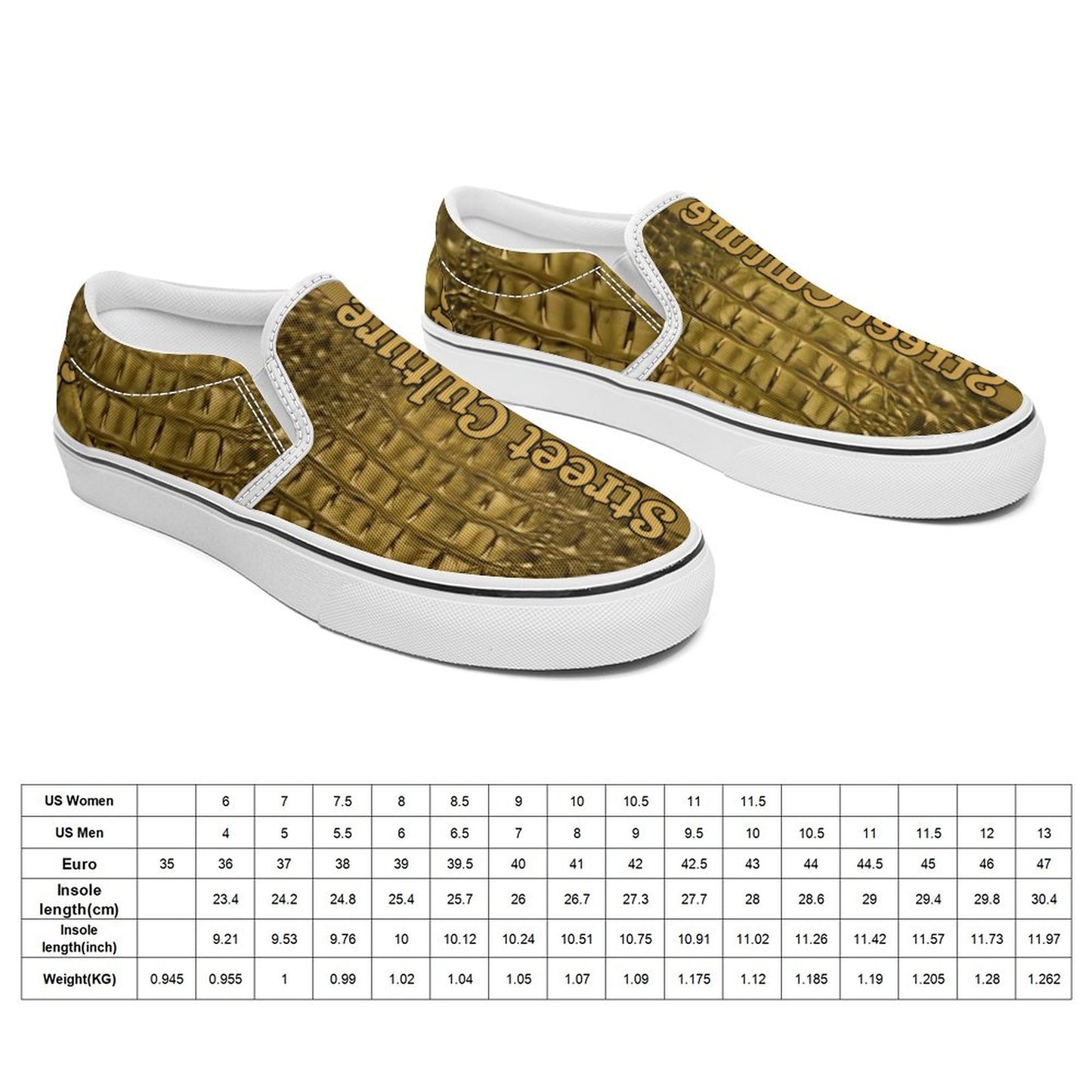 Printed Slip-on Canvas Shoes  for Teenagers and Adults