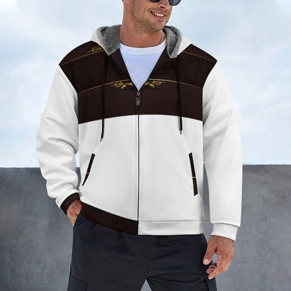 230gsm Full Zip up Hoodie with Plush Lining WZIP (All-Over Printing)