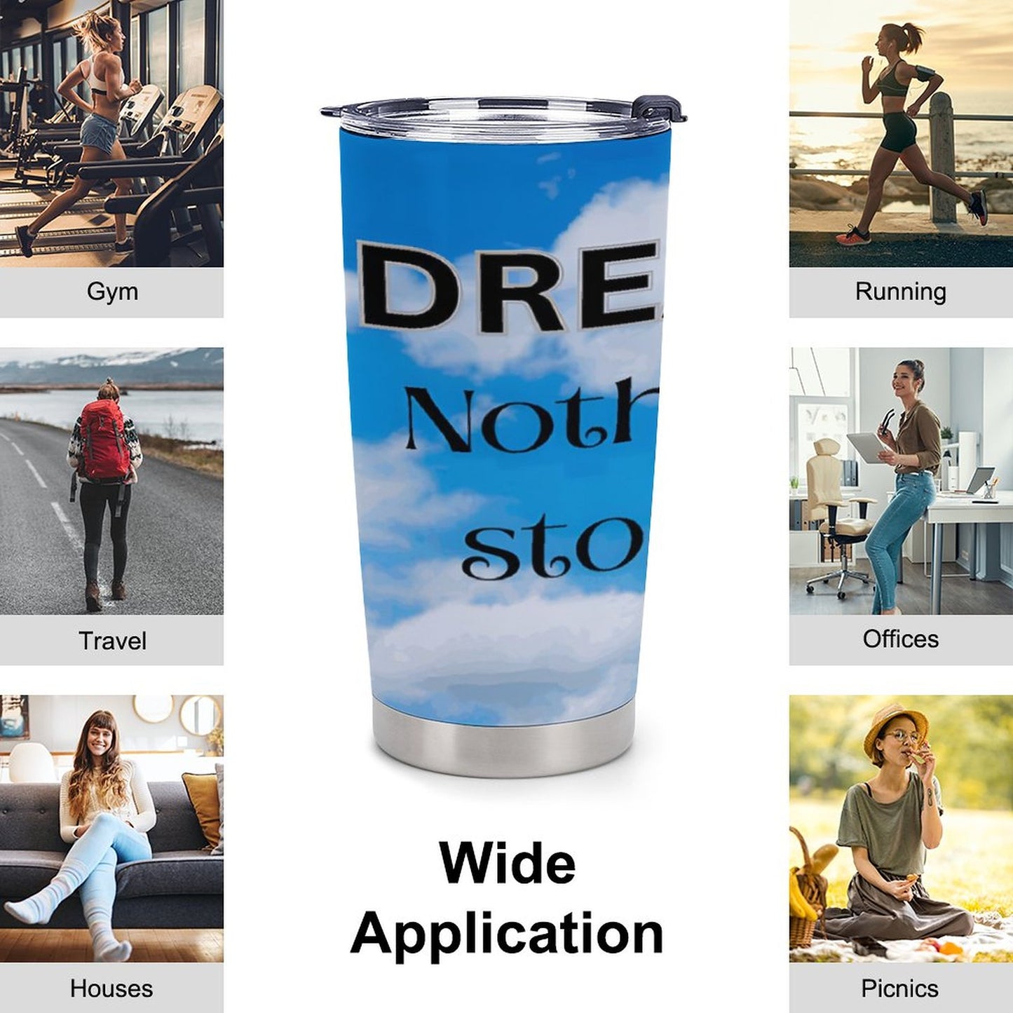 Car Travel Coffee Mug with Lid (All-Over Printing)
