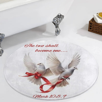Round Coral Velvet Warm Floor Mat