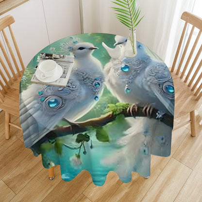 Round Tablecloth on Round Table