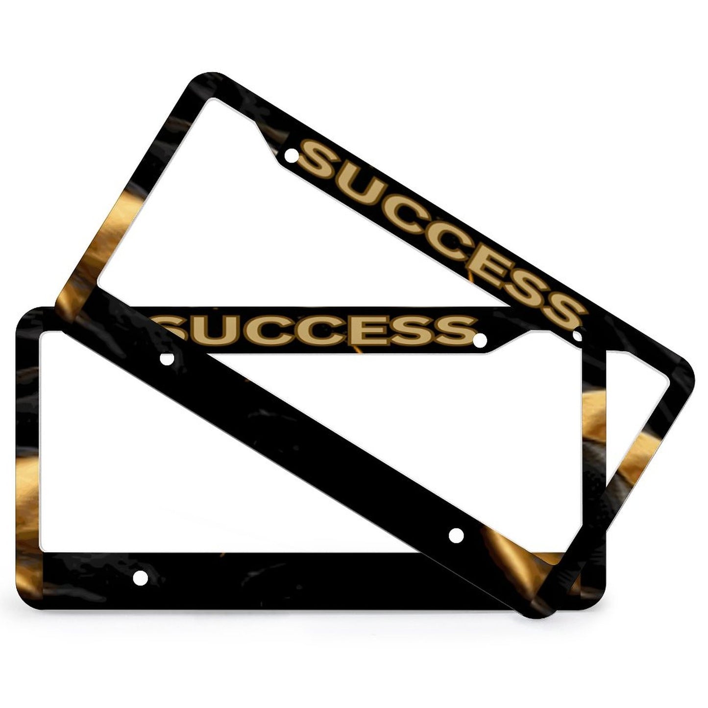 License Plate Frames with 4 Round Holes (1 Pair)