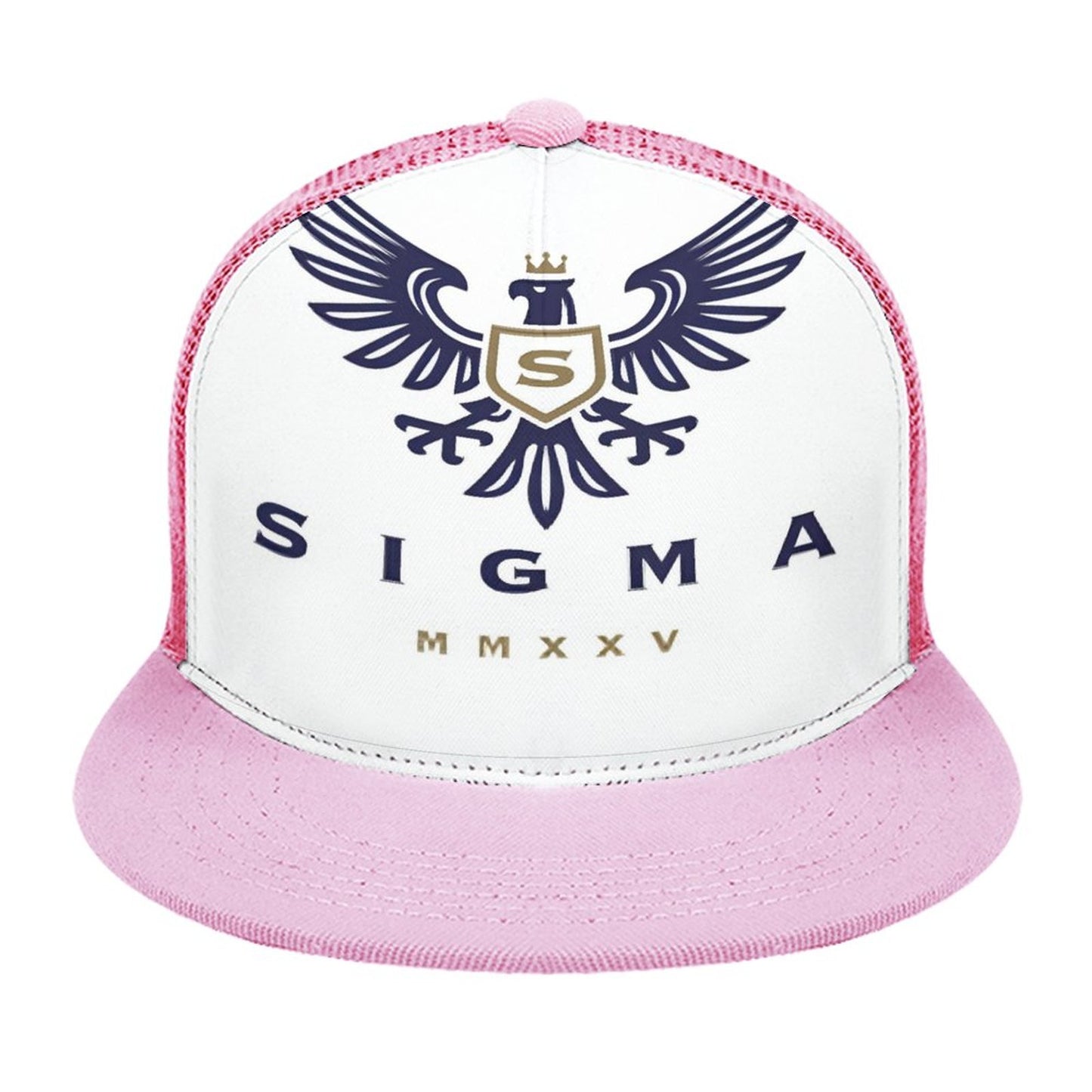 Flat Brim Trucker Hat with Fashion Frontier