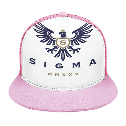 Flat Brim Trucker Hat with Fashion Frontier