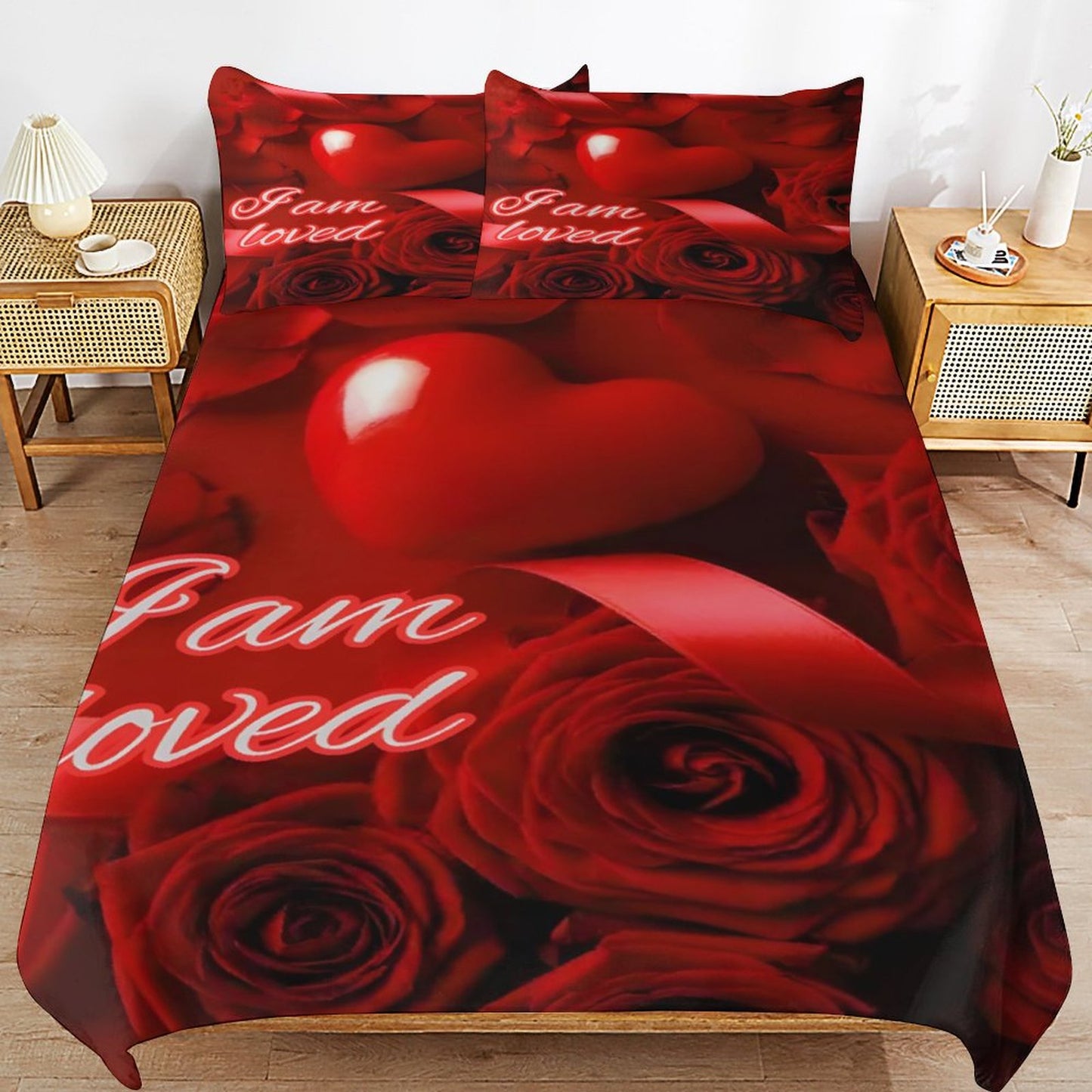 3-Piece Bedding Set-90"x90"/ 229x229cm (Dual-sided Printing)