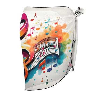 MUSIC GRAFFITI Beach Wrap Skirt