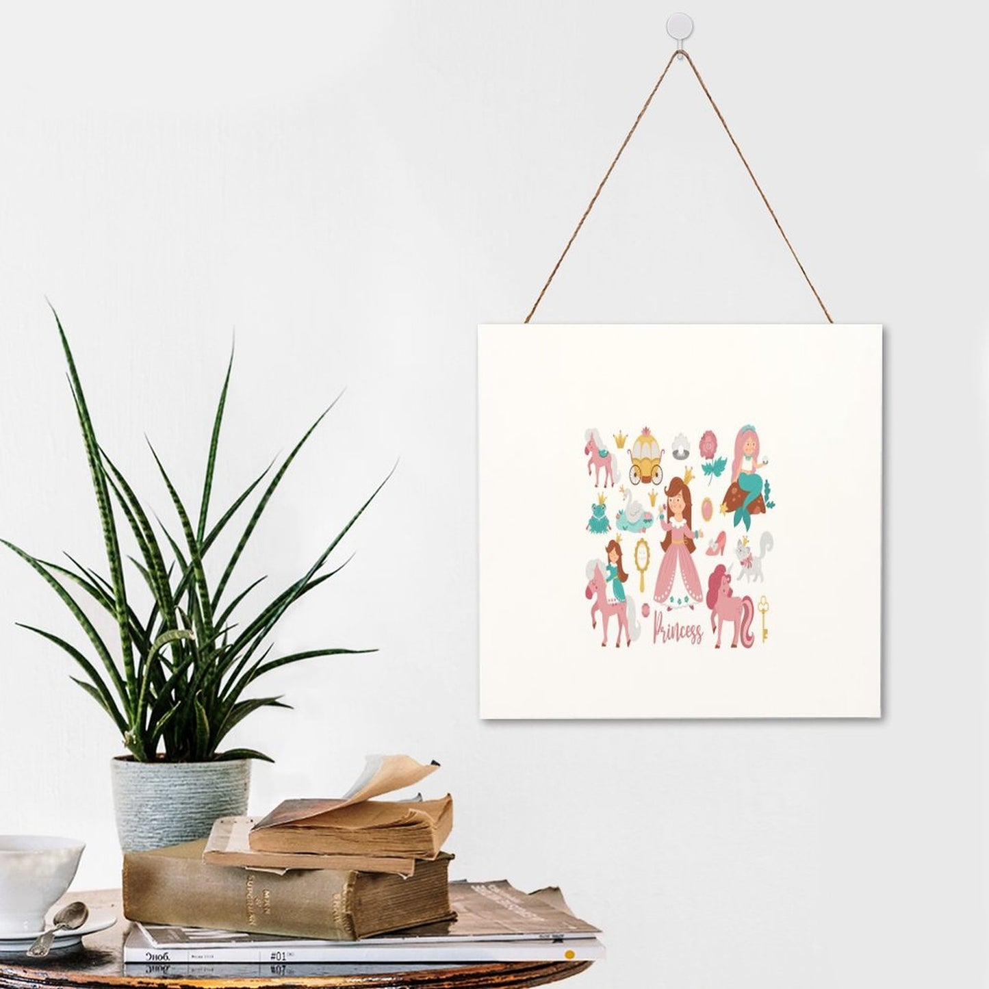 Square Wood Wall Decor Hanging Sign-12"x12"/30x30cm
