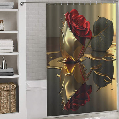 ROSE IN GOLD Shower Curtain-66x72Inch (168x183cm)