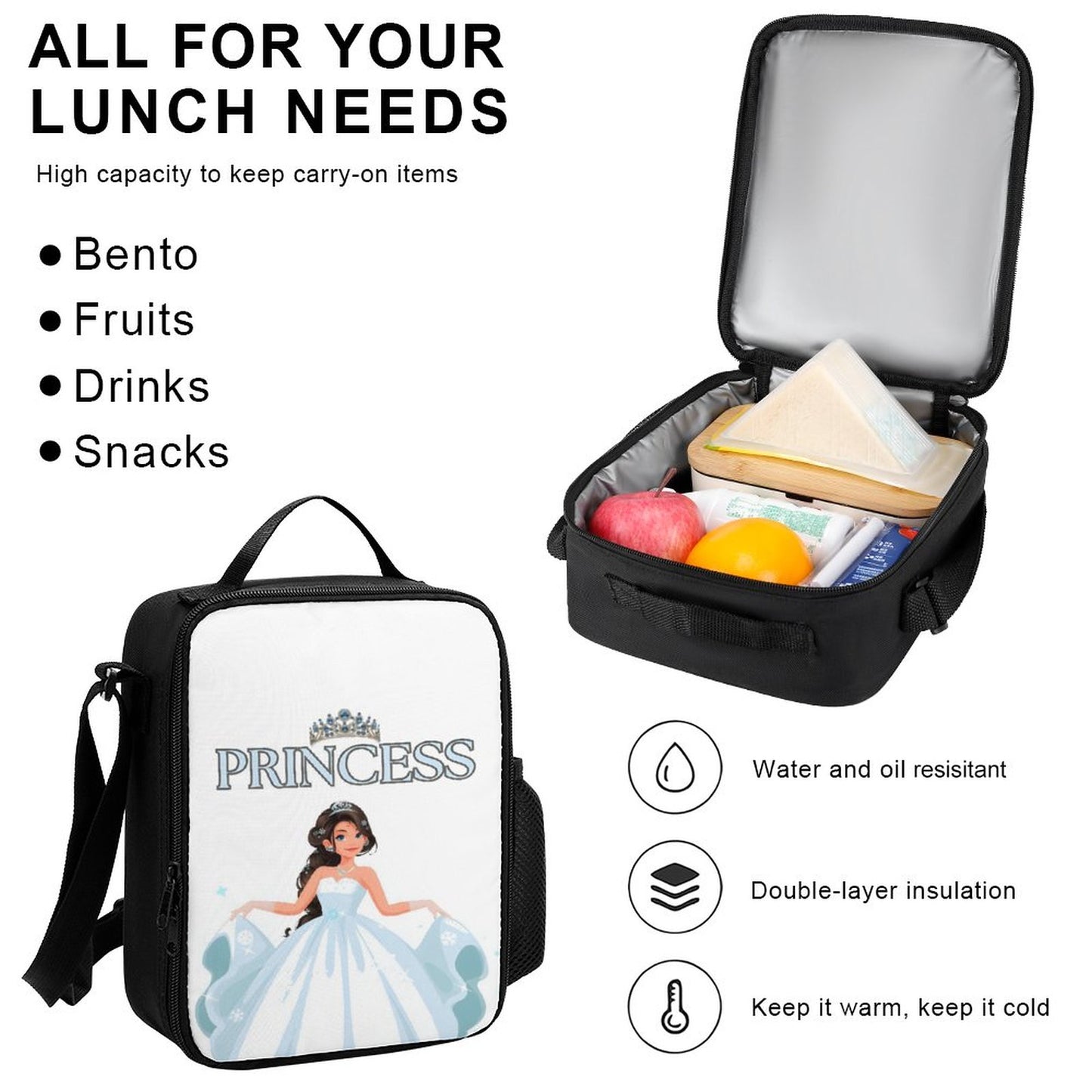 Set of 3 Bags (Shoulder Bag Lunch Bag & Pencil Pouch)